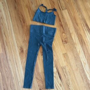 Morgan Stewart Sport pin striped workout set